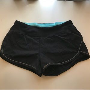 Ivivva Black and Sky Blue speedy shorts